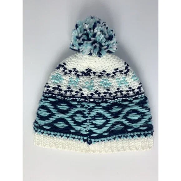 Marmot Tashina Hat Womens Arctic Navy Womens Blue White Winter Beanie New - Picture 2 of 6